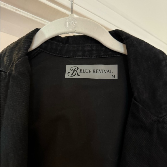 Blue Revival Denim Blazer metal fringe - Picture 3 of 5